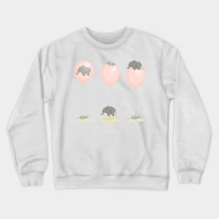 Elephant, globe and mouse Crewneck Sweatshirt